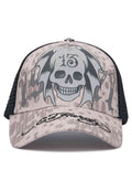 GORRA ED HARDY GRIS 13 SKULLS 5 PANEL TRUCKER CAP