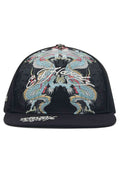 GORRA ED HARDY NEGRA BATTLE DRAGON FLAT PEAK CAP