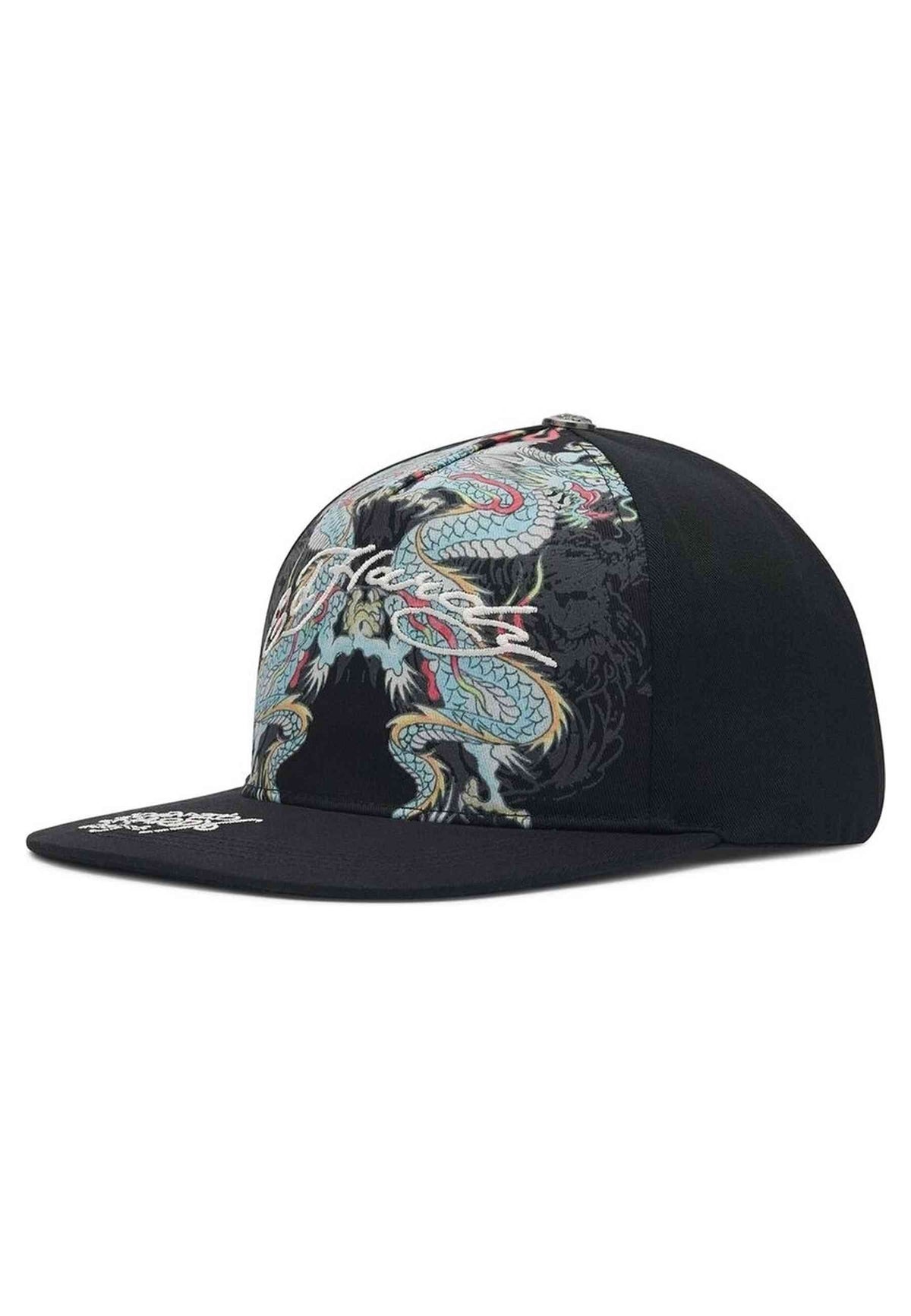 GORRA ED HARDY NEGRA BATTLE DRAGON FLAT PEAK CAP