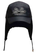 GORRA ED HARDY NEGRA ROSE LOGO AVIATION CAP
