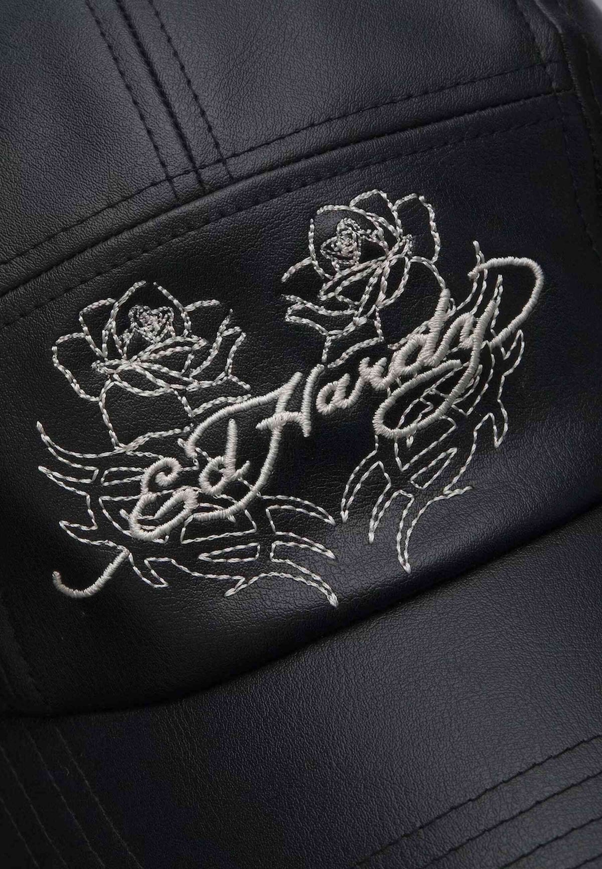 GORRA ED HARDY NEGRA ROSE LOGO AVIATION CAP