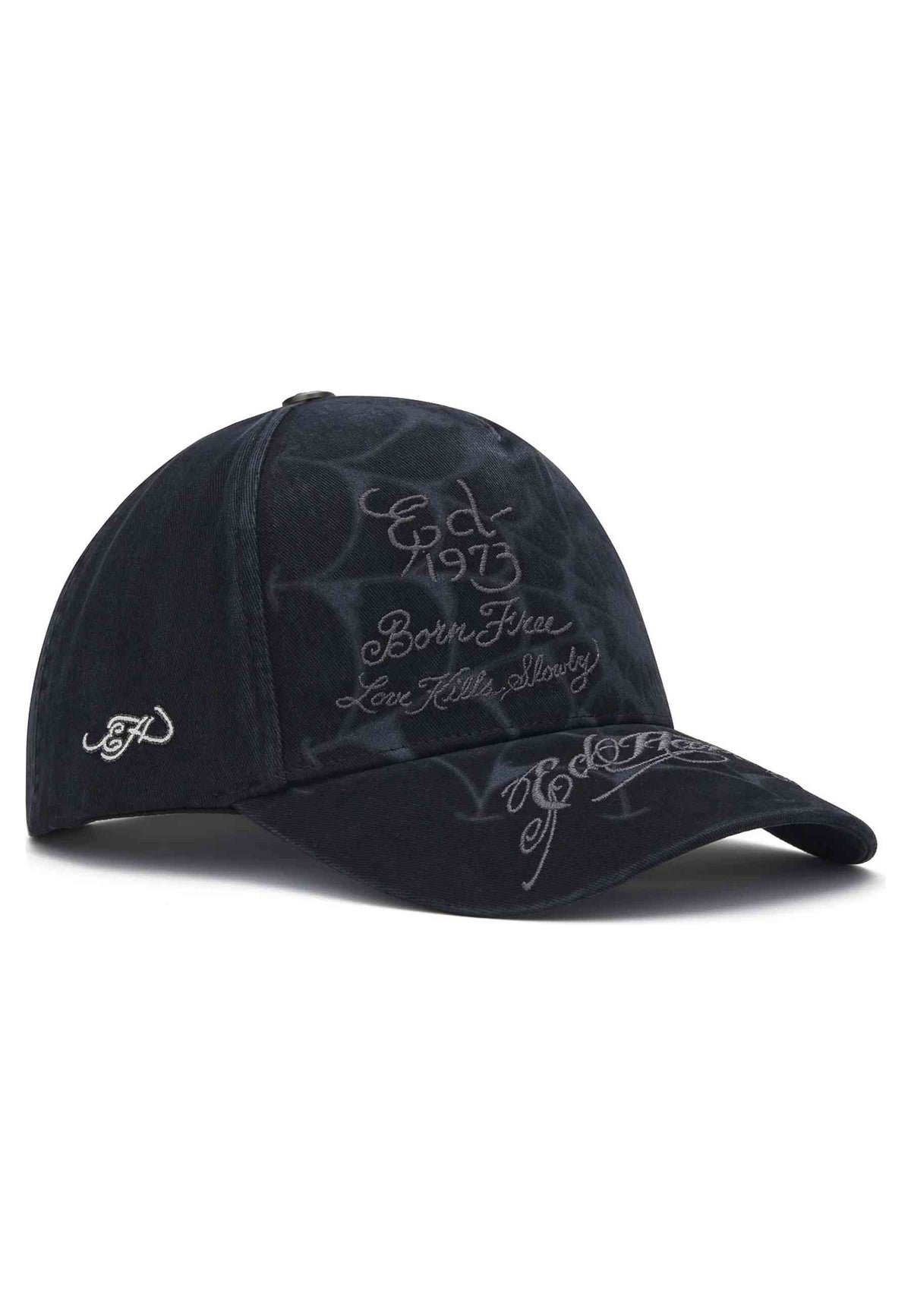 GORRA ED HARDY NEGRA SPIDERWEB 5 PANEL TRUCKER CAP