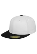 GORRA FLEXFIT BLANCA/NEGRA PREMIUM 210 FITTED 2-TONE CAP