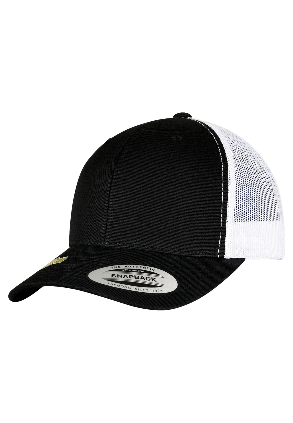 GORRA FLEXFIT NEGRA MESH TWO TONE TRUCKER CAP