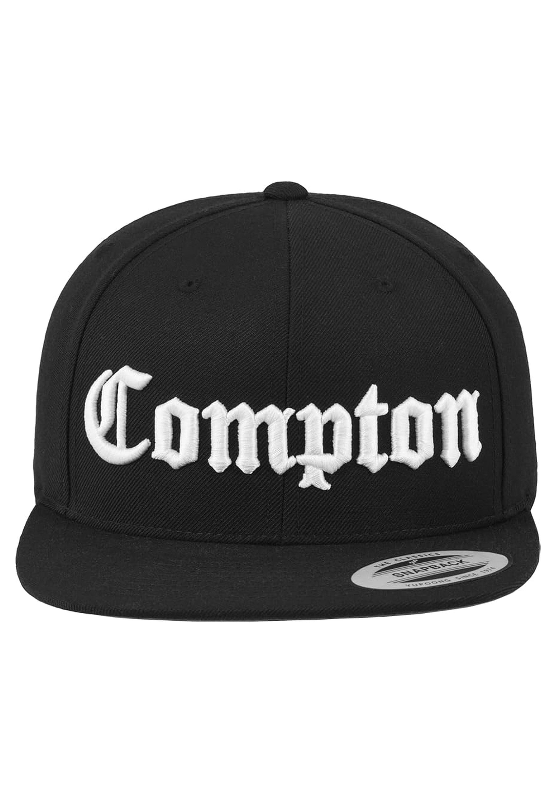 GORRA FLEXTIF NEGRA PLANA COMPTON SNAPBACK CAP