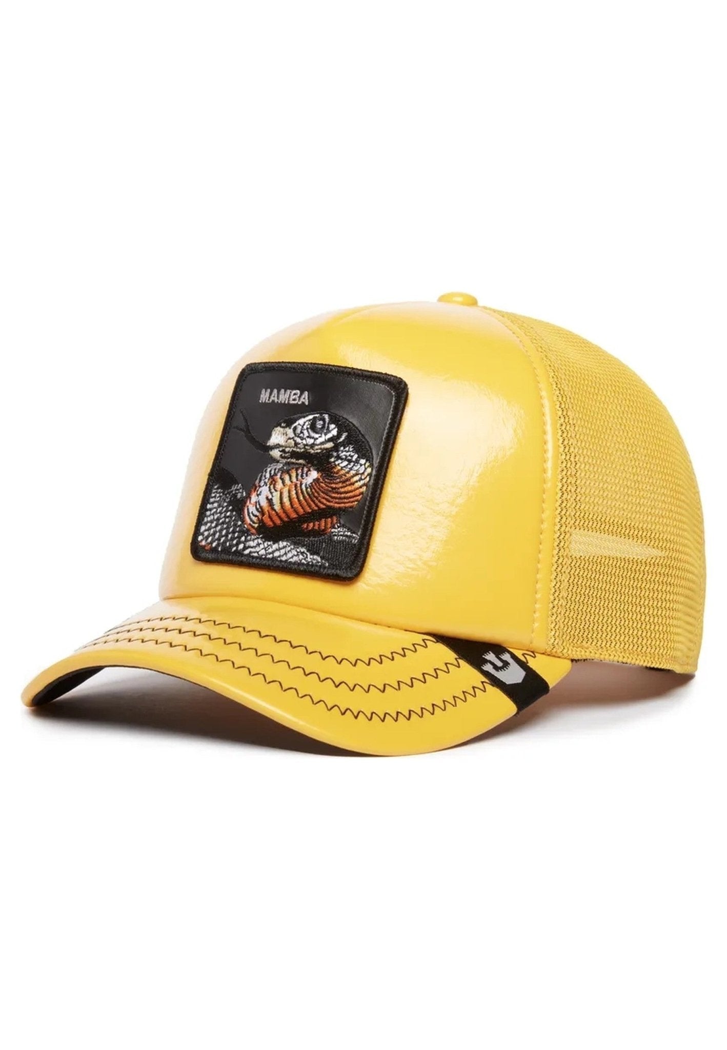 GORRA GOORIN BROS AMARILLA BLACK MAMBA SATIN TRUCKER CAP - AREA ZERO