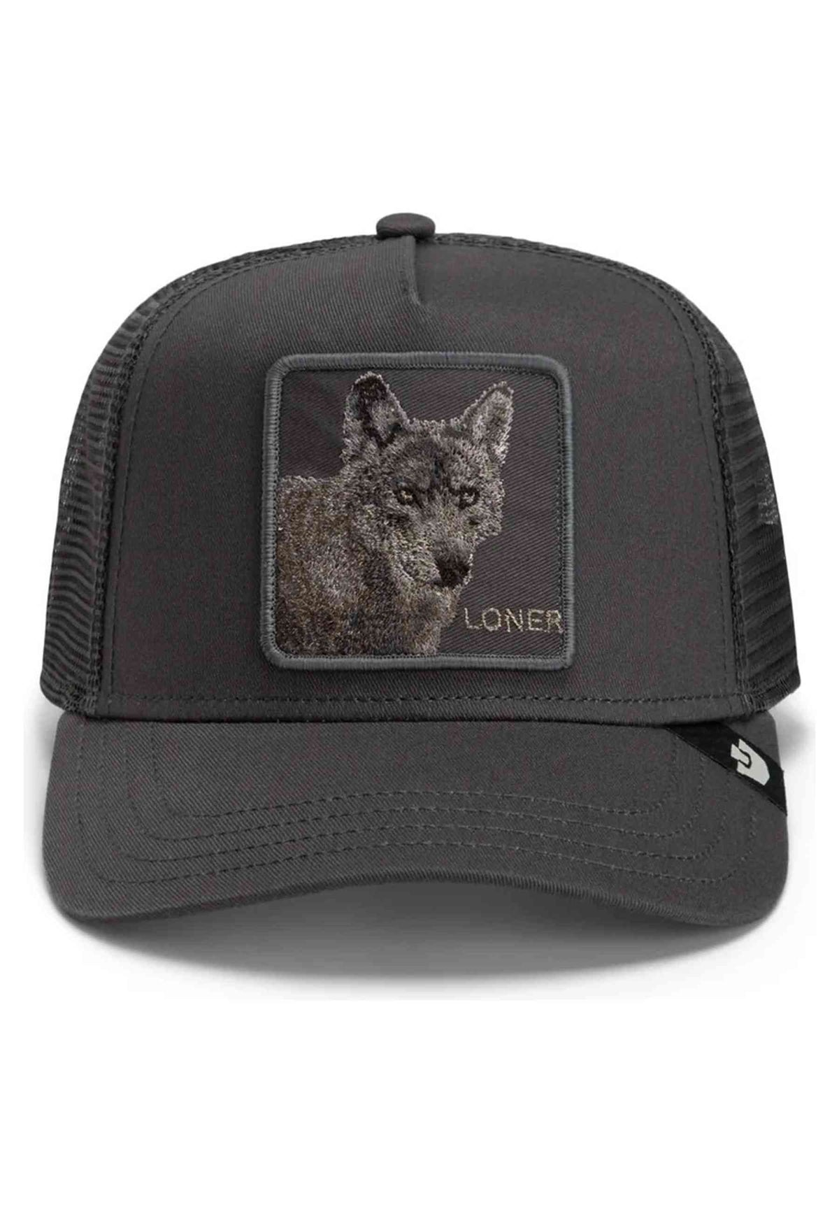 GORRA GOORIN BROS ANTRACITA LOBO CIRCLE OF LIFE LONER TONED TRUCKER CAP
