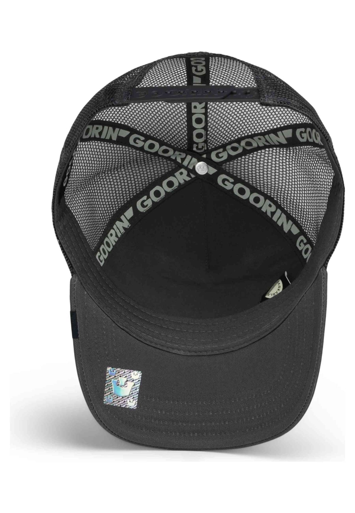 GORRA GOORIN BROS ANTRACITA LOBO CIRCLE OF LIFE LONER TONED TRUCKER CAP