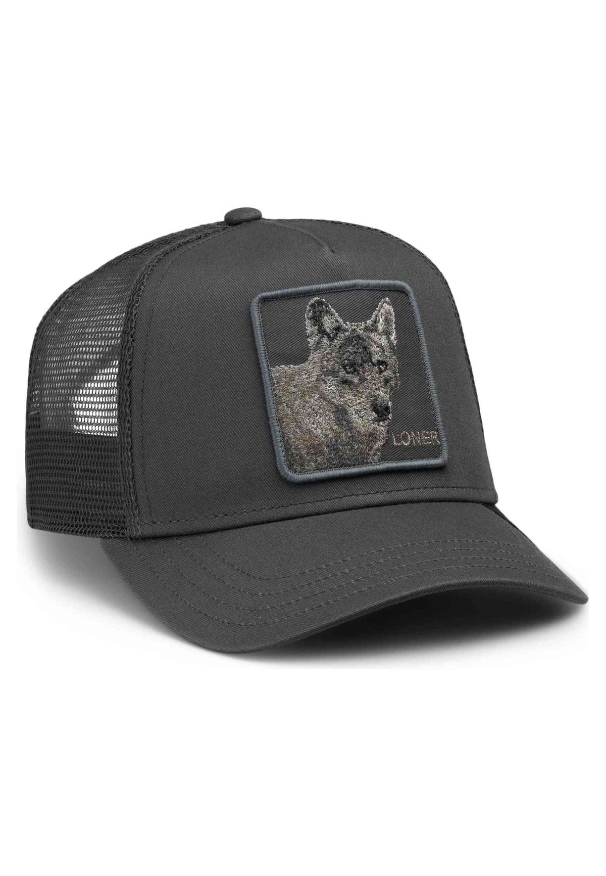 GORRA GOORIN BROS ANTRACITA LOBO CIRCLE OF LIFE LONER TONED TRUCKER CAP