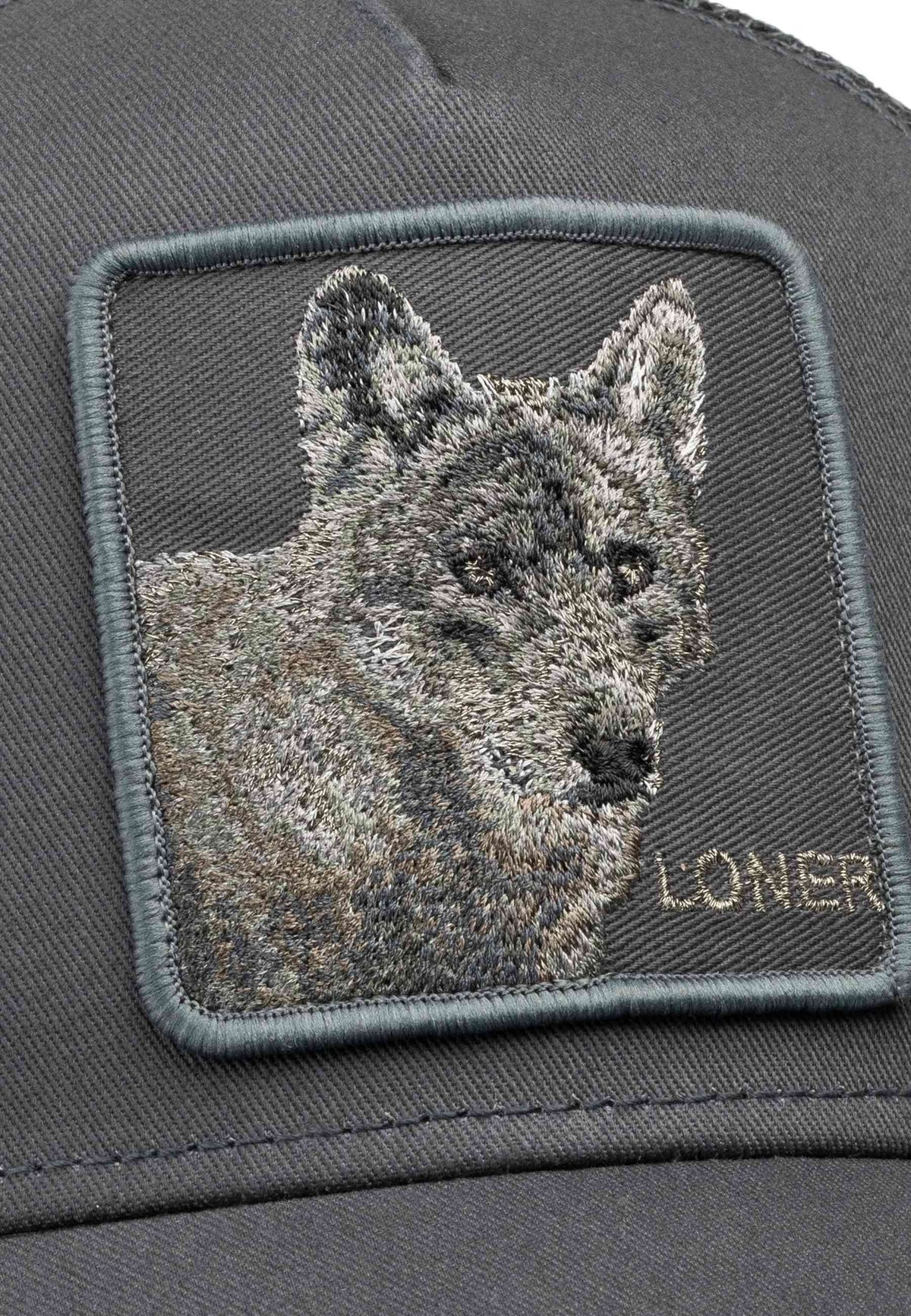GORRA GOORIN BROS ANTRACITA LOBO CIRCLE OF LIFE LONER TONED TRUCKER CAP