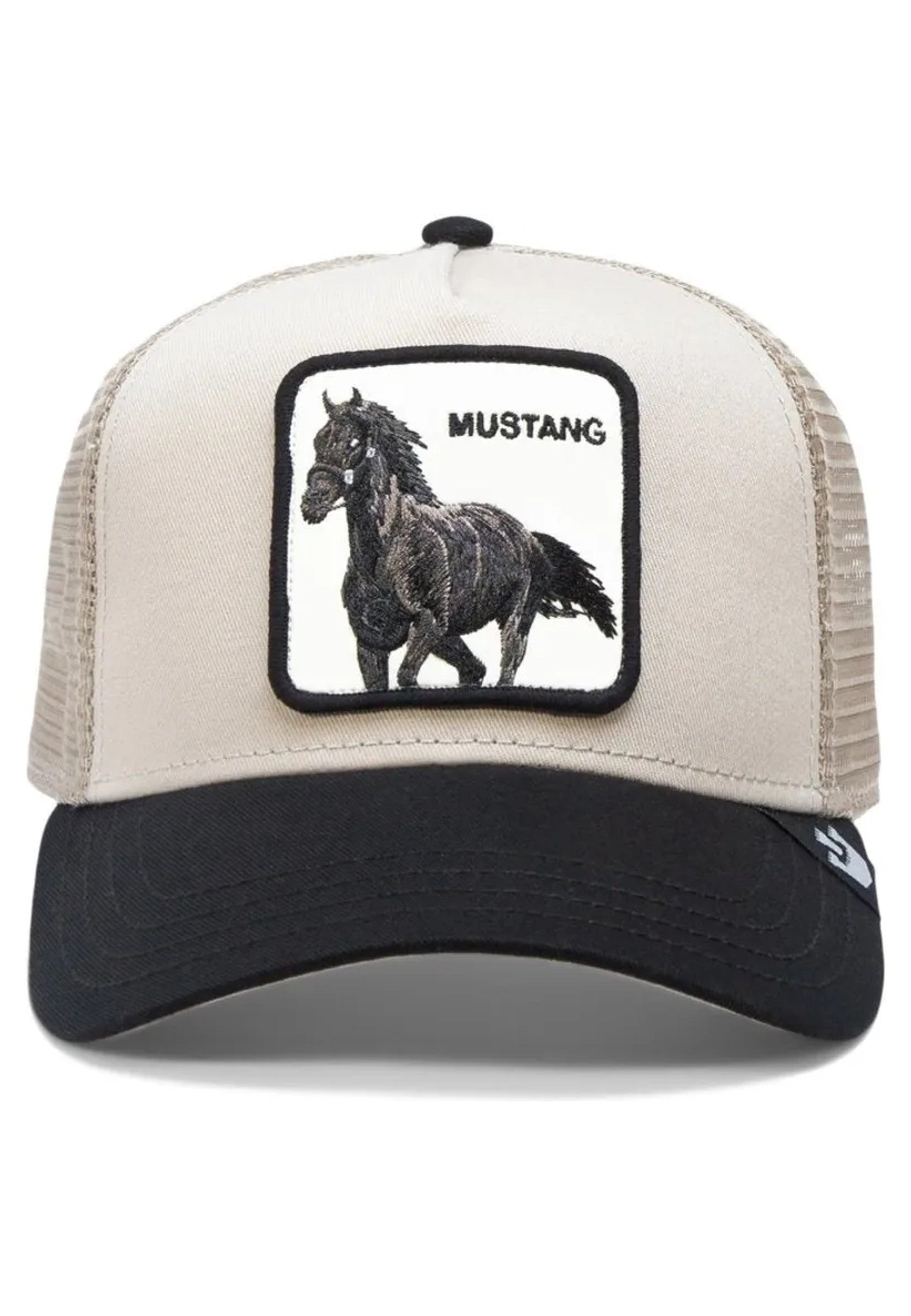 GORRA GOORIN BROS BEIGE CABALLO THE MUSTANG TRUCKER CAP