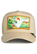 GORRA GOORIN BROS GALLINA GREENER GRASS GET THAT WORM TRUCKER BEIGE