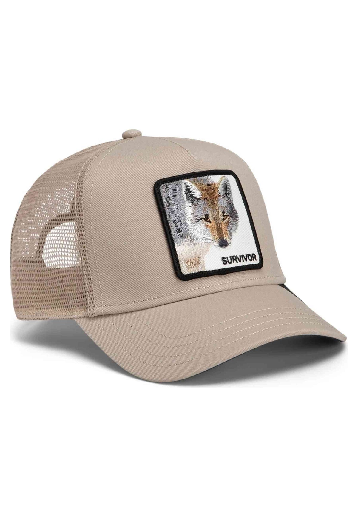 GORRA GOORIN BROS BEIGE LOBO SURVIVOR TRUCKER CAP