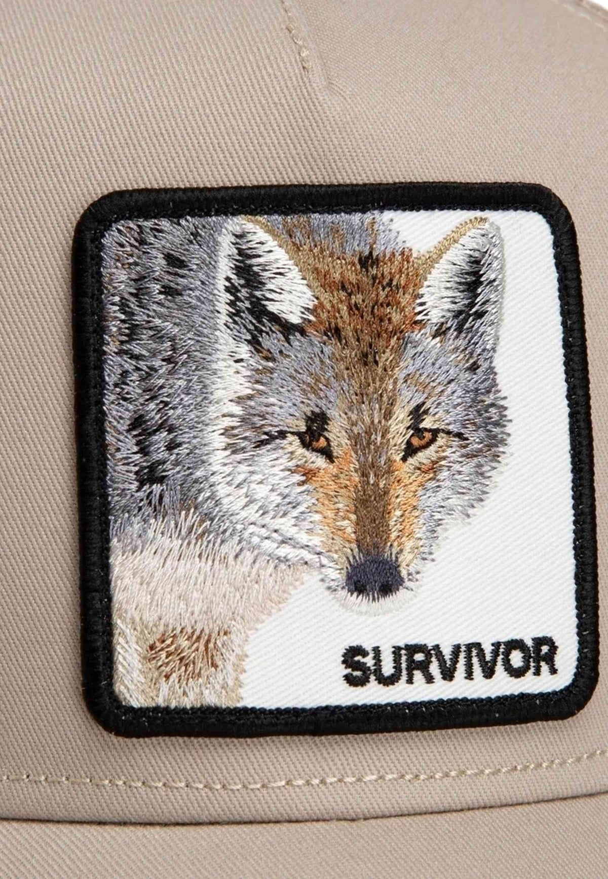 GORRA GOORIN BROS BEIGE LOBO SURVIVOR TRUCKER CAP