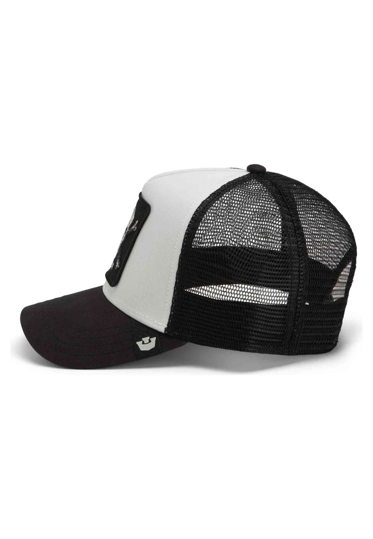 GORRA GOORIN BROS BLANCA CALAVERA DANGER SKULL AND CROSSBONES TRUCKER CAP