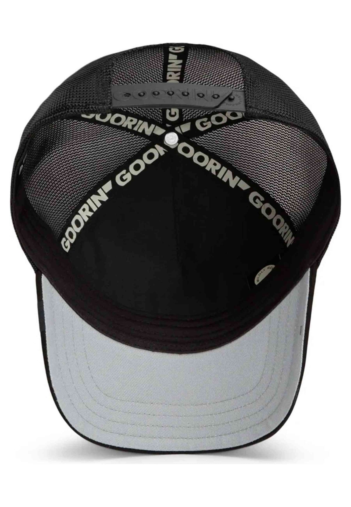 GORRA GOORIN BROS BLANCA CALAVERA DANGER SKULL AND CROSSBONES TRUCKER CAP