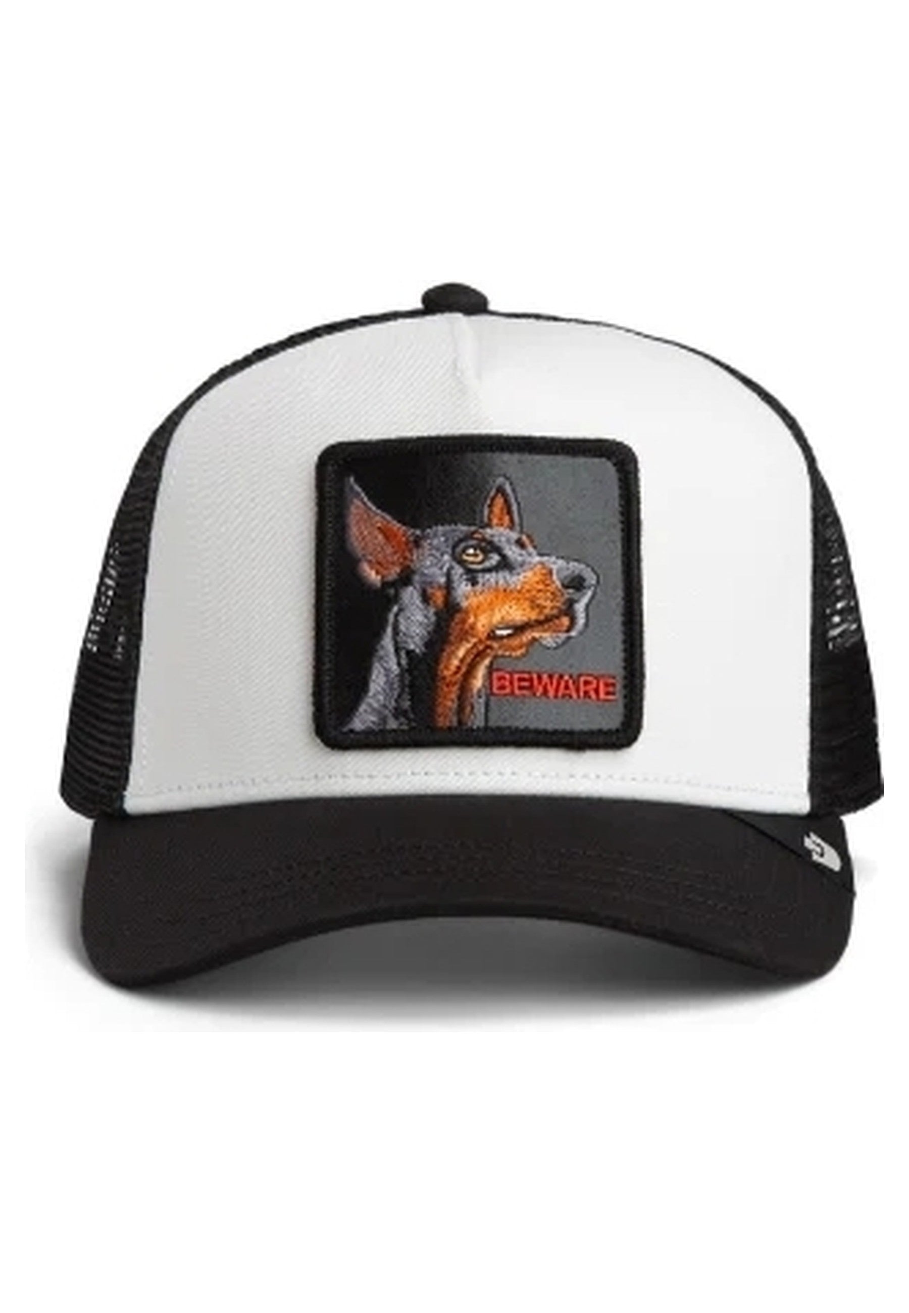 GORRA GOORIN BROS BLANCA DOBERMAN BEWARE TRUCKER CAP