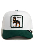 GORRA GOORIN BROS ROTTWEILER SUEDE BAD BOY TRUCKER BLANCA
