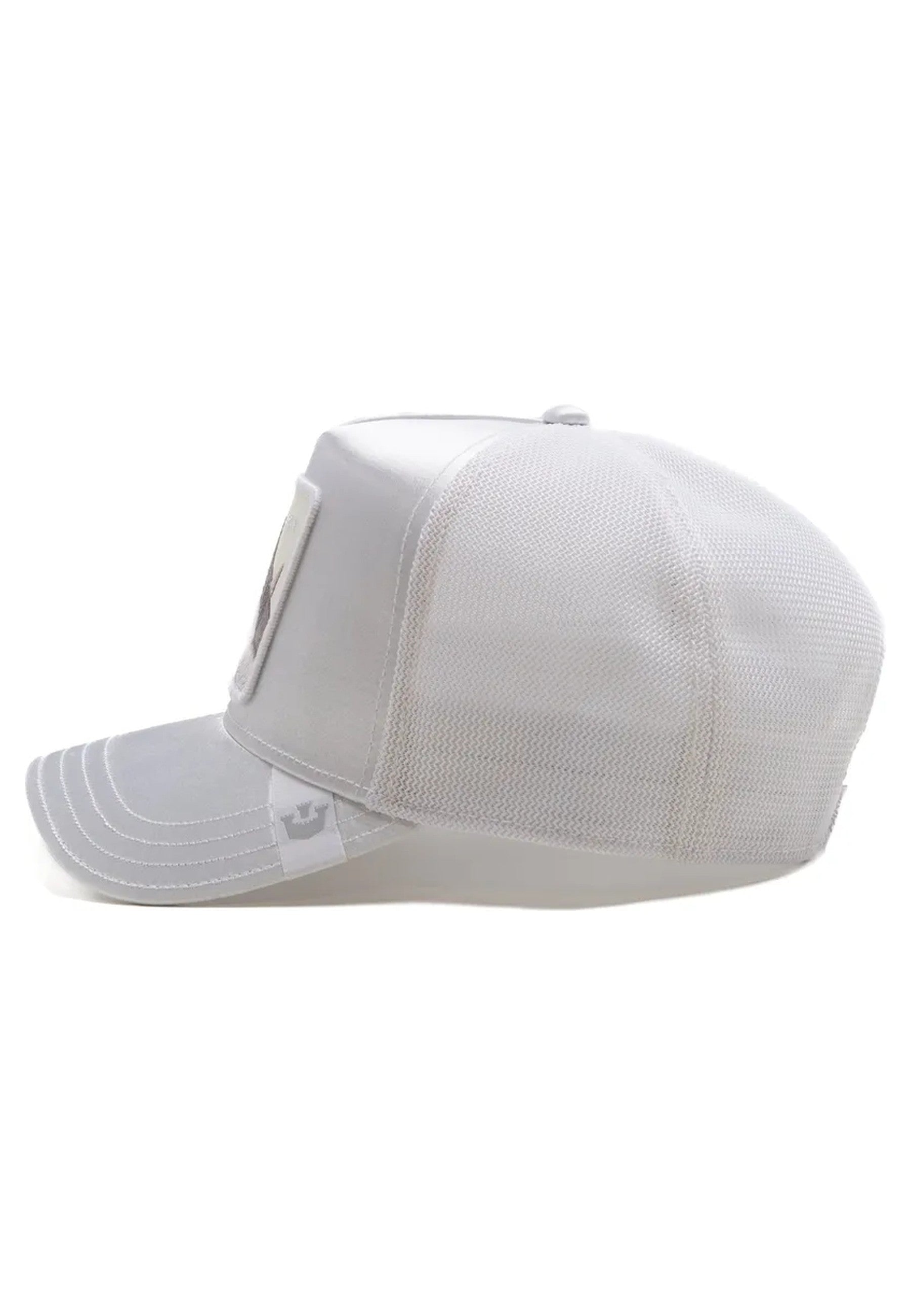 GORRA GOORIN BROS BLANCA TIBURÓN A BIGGER BOAT SATIN TRUCKER CAP