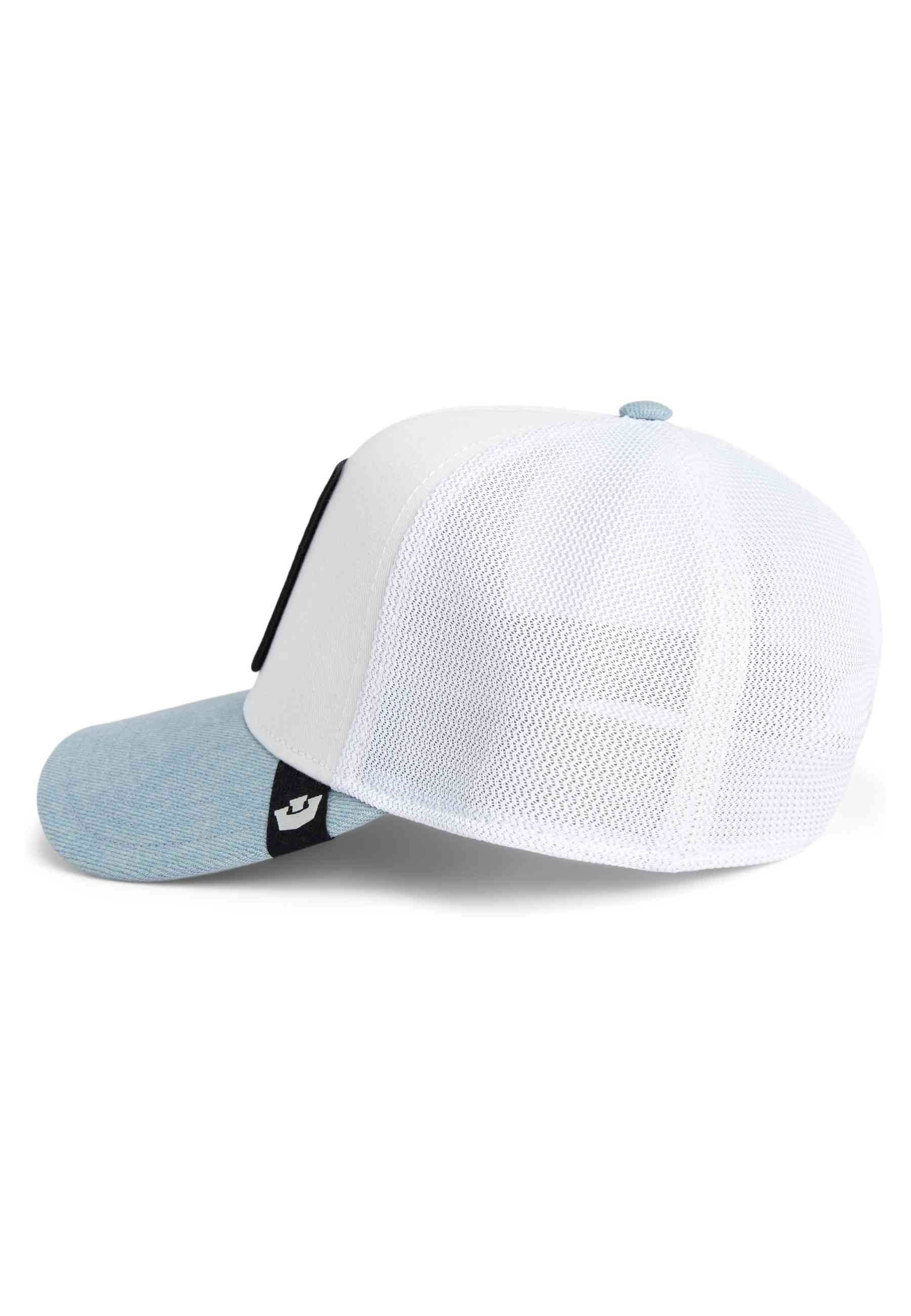 GORRA GOORIN BROS BLANCA VAQUERA AGUILA DENIM FLY HIGH TRUCKER CAP