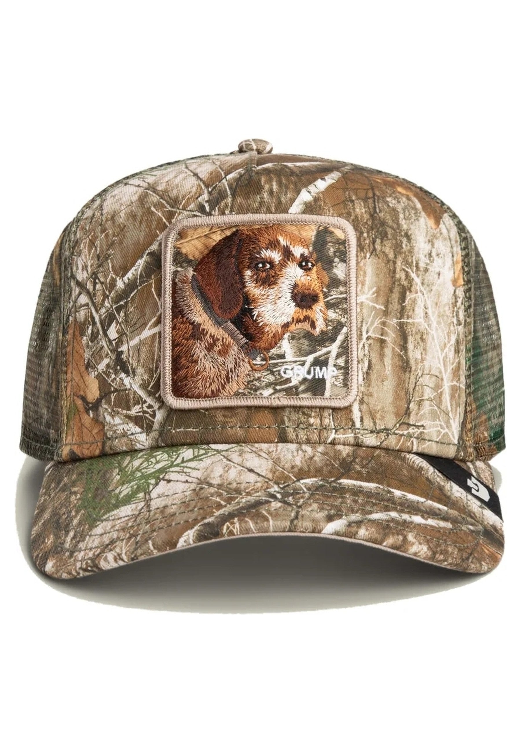 GORRA GOORIN BROS CAMUFLAJE PERRO REALTREE EDGE GRUMP DOG TRUCKER CAP