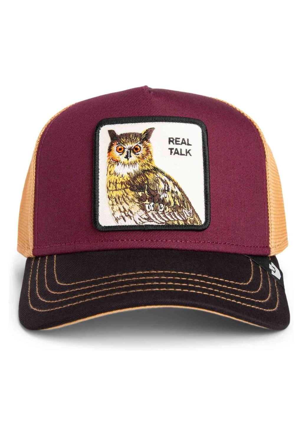 GORRA GOORIN BROS GRANATE BUHO TRICOLOR OWL TRUCKER CAP - AREA ZERO