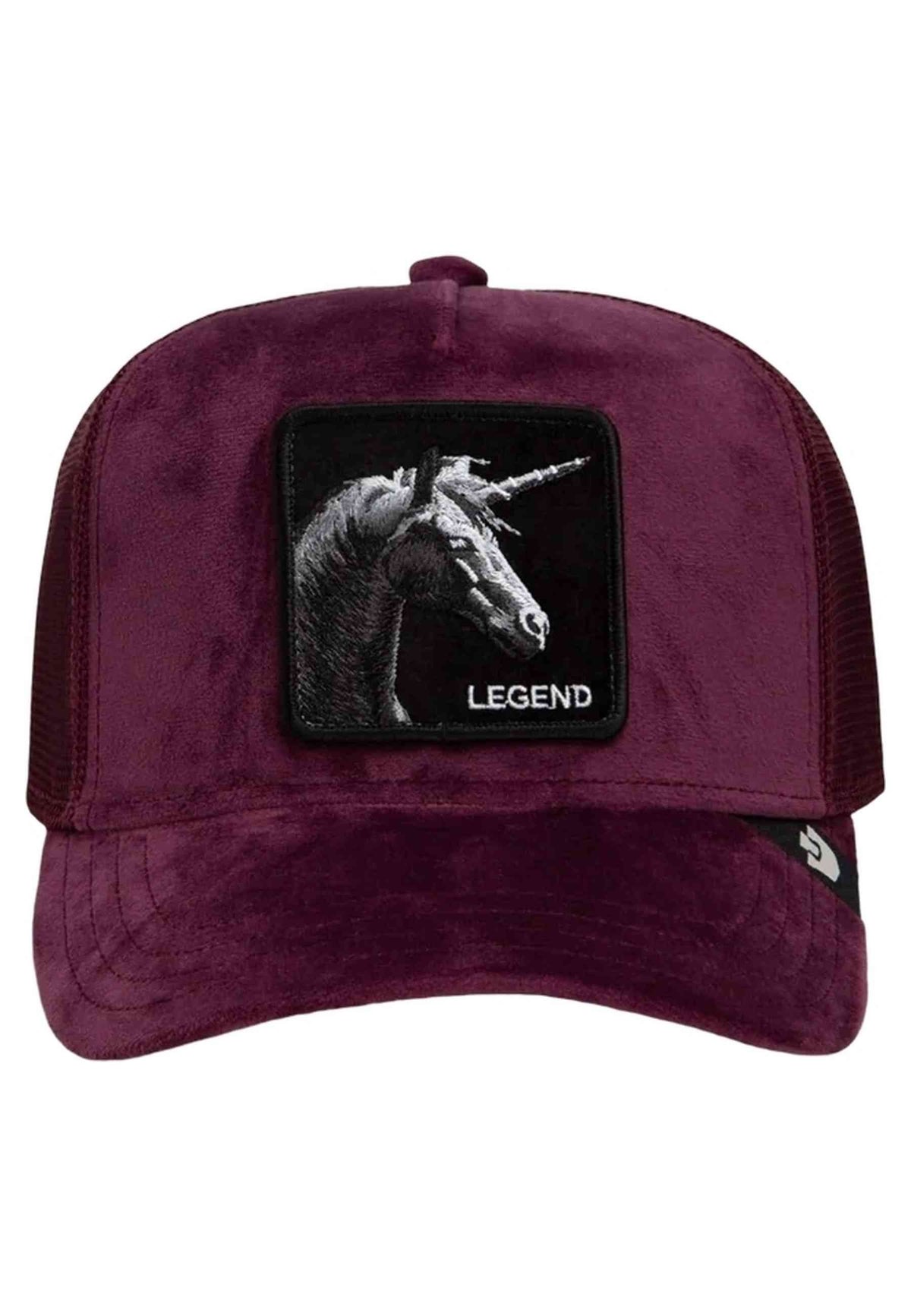 GORRA GOORIN BROS GRANATE UNICORNIO VELOUR LEGEND TRUCKER CAP