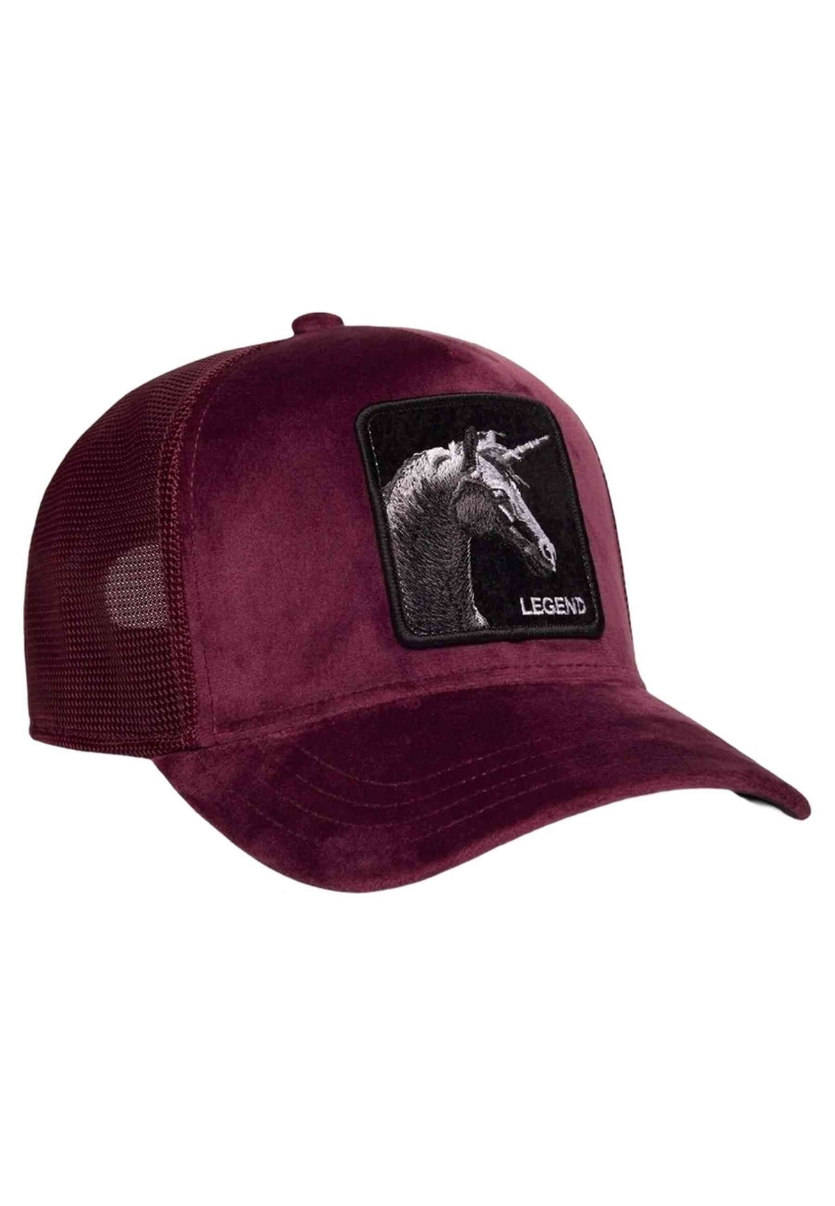 GORRA GOORIN BROS GRANATE UNICORNIO VELOUR LEGEND TRUCKER CAP