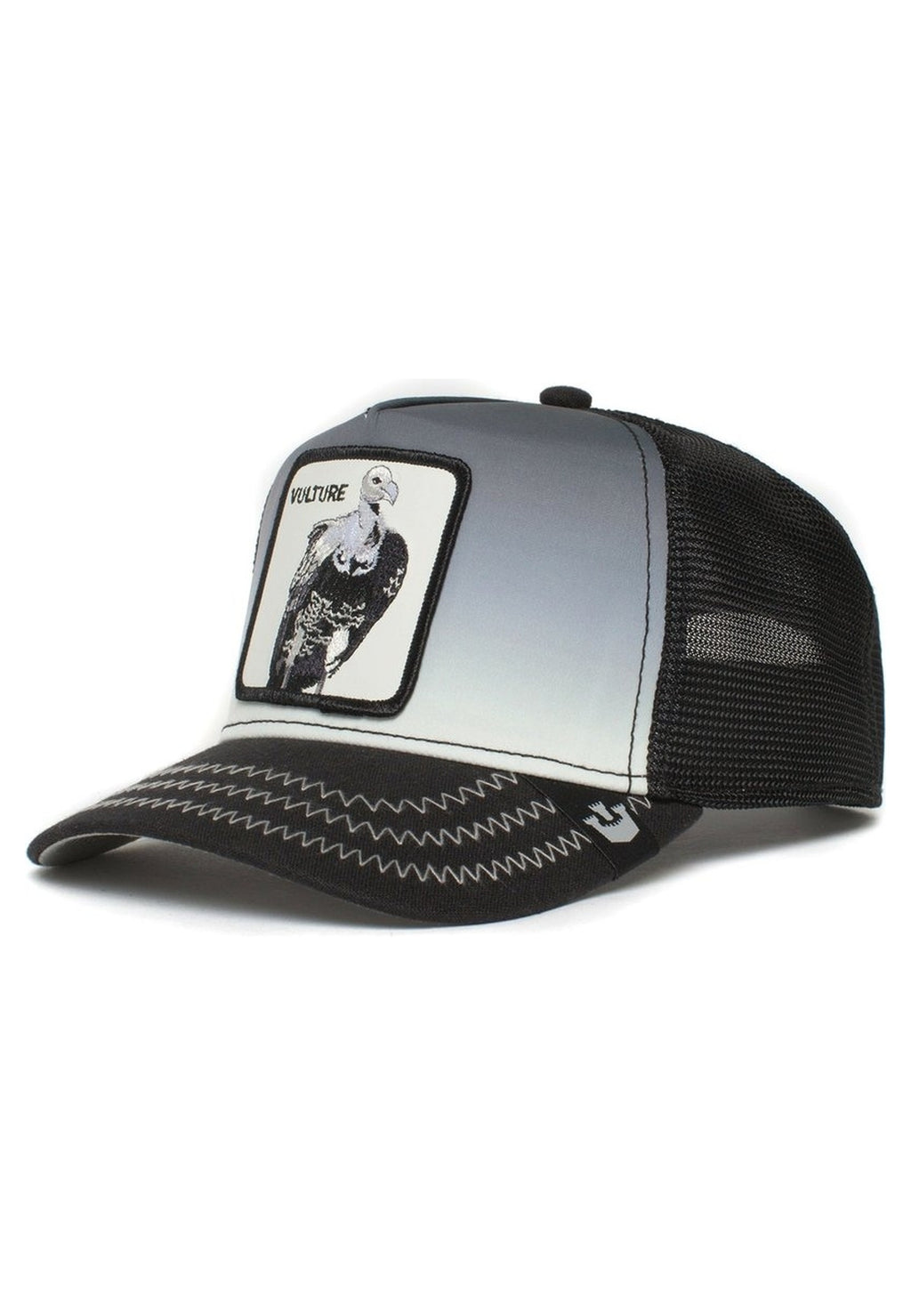 GORRA GOORIN BROS GRIS REFLECTANTE AGUILA BACK OFF BUZZARD TRUCKER CAP