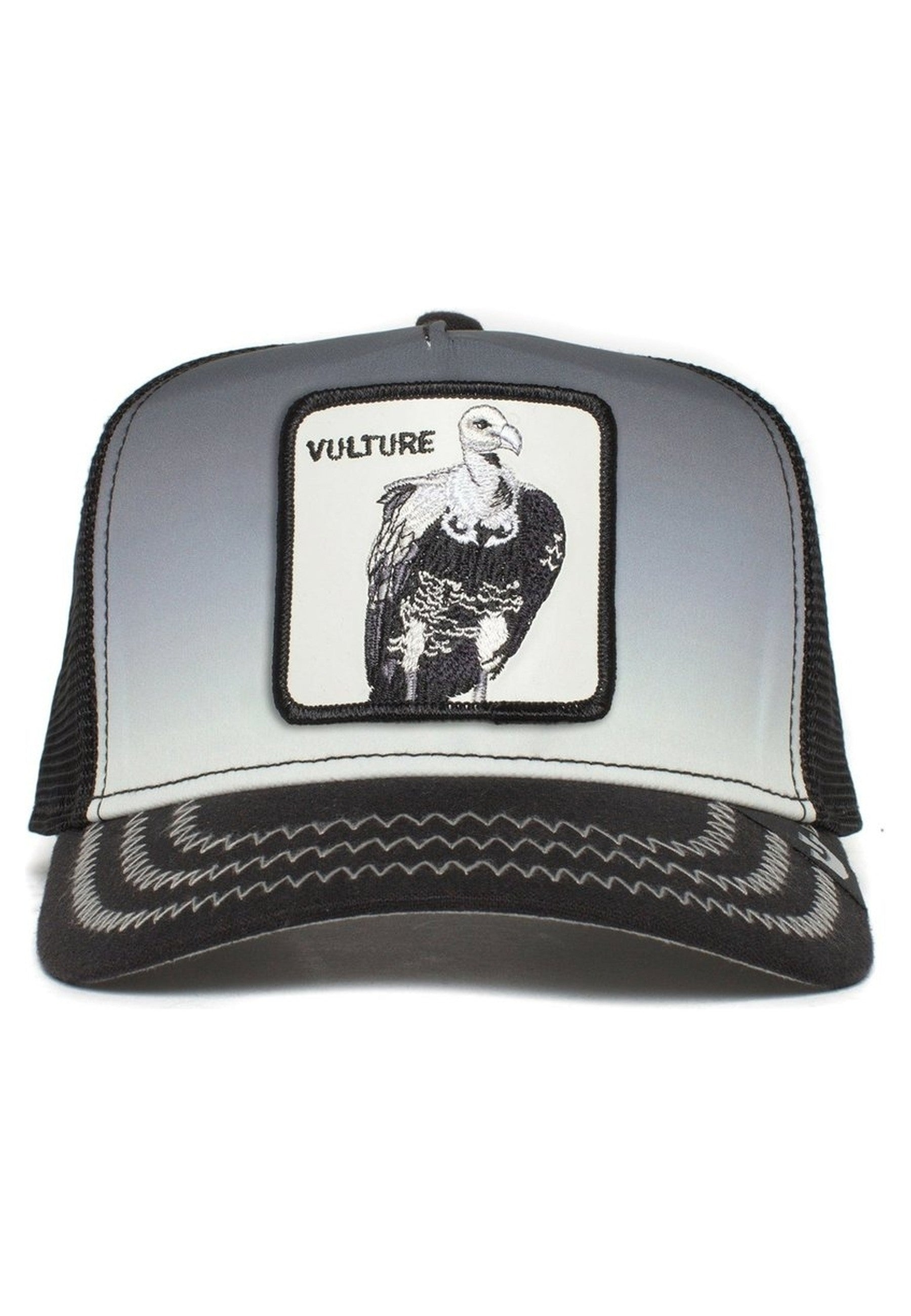 GORRA GOORIN BROS GRIS REFLECTANTE AGUILA BACK OFF BUZZARD TRUCKER CAP