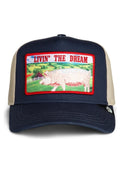 GORRA GOORIN BROS CERDO GREENER GRASS LIVIN THE DREAM TRUCKER MARINO