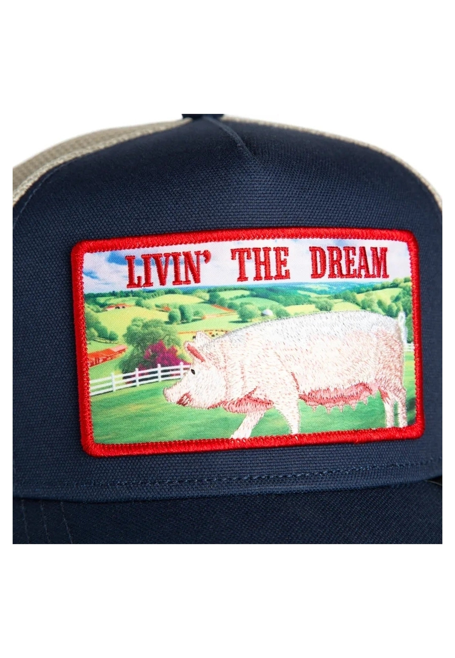 GORRA GOORIN BROS MARINO CERDO GREENER GRAS LIVIN THE DREAM TRUCKER CAP