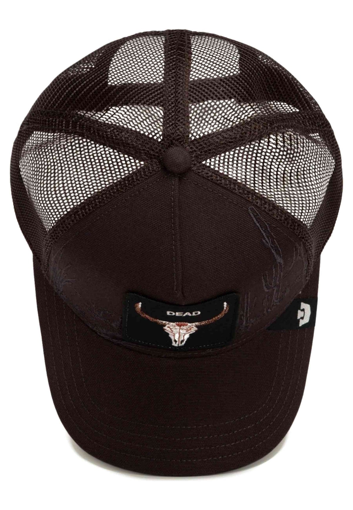 GORRA GOORIN BROS MARRON CALAVERA BADLANDS SKULL TRUCKER CAP