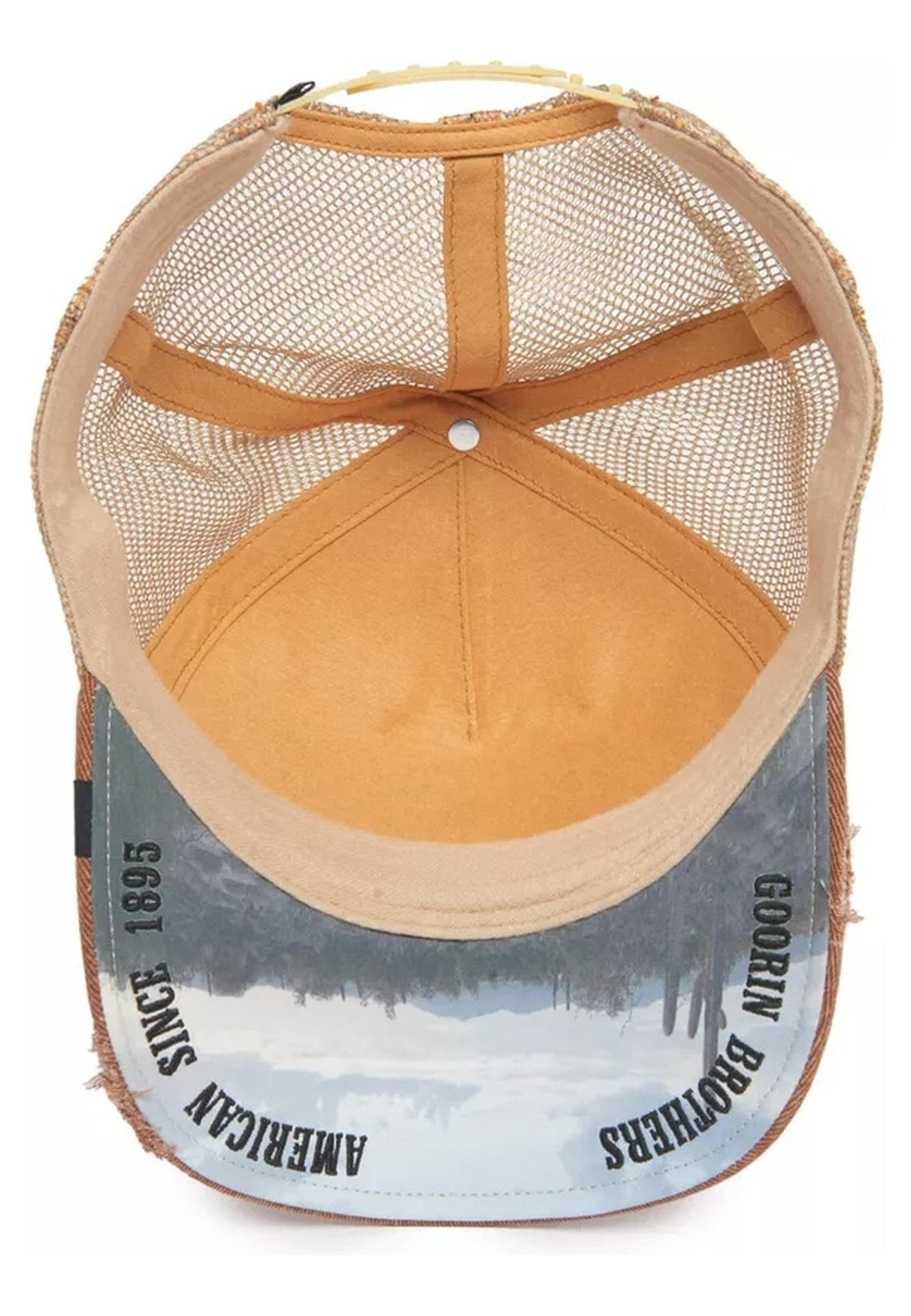 GORRA GOORIN BROS MARRON VACA MODEL NO HO2NY TRUCKER CAP - AREA ZERO