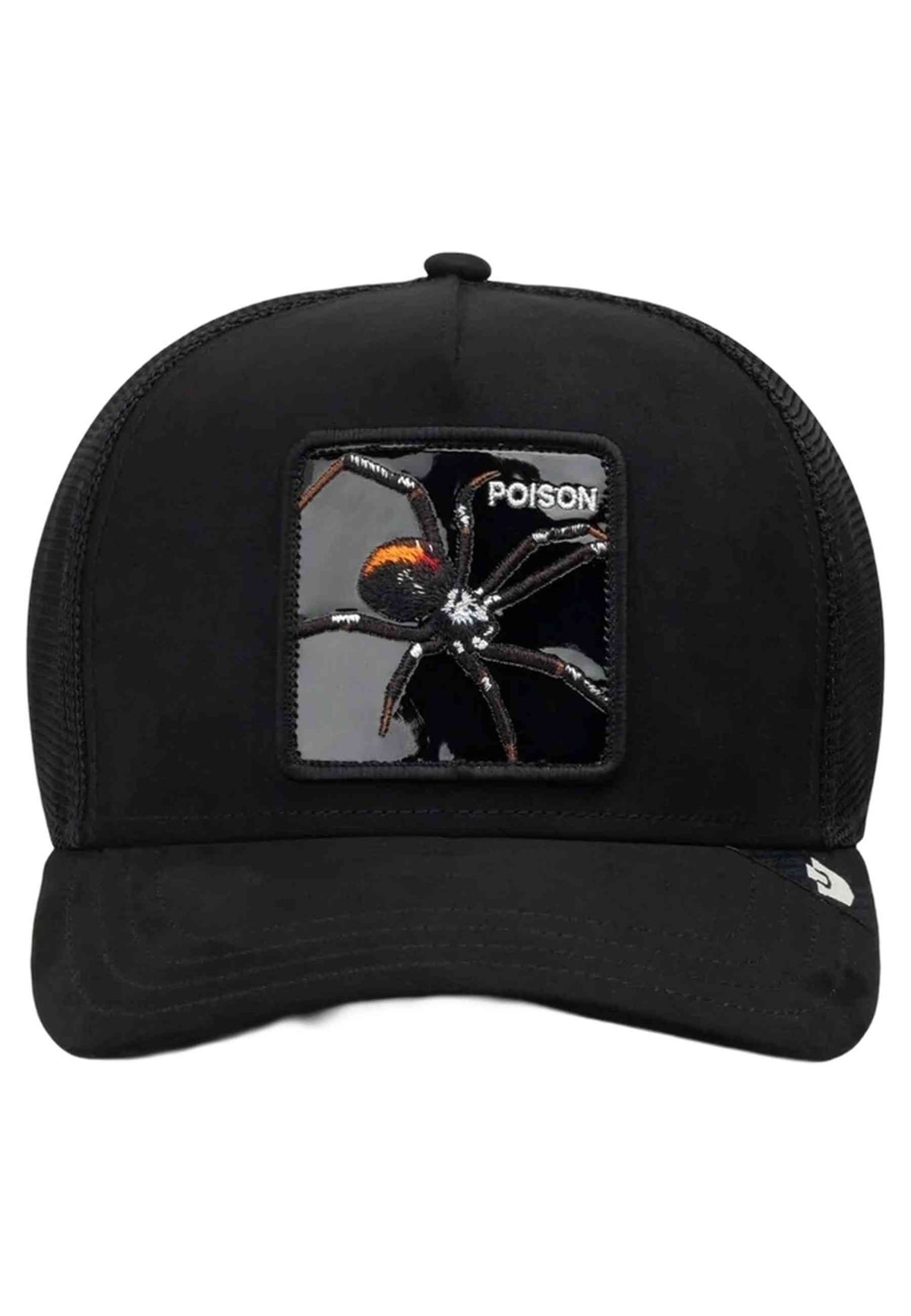 GORRA GOORIN BROS NEGRA ARAÑA SUEDE BLACK OUT SPIDER TRUCKER CAP