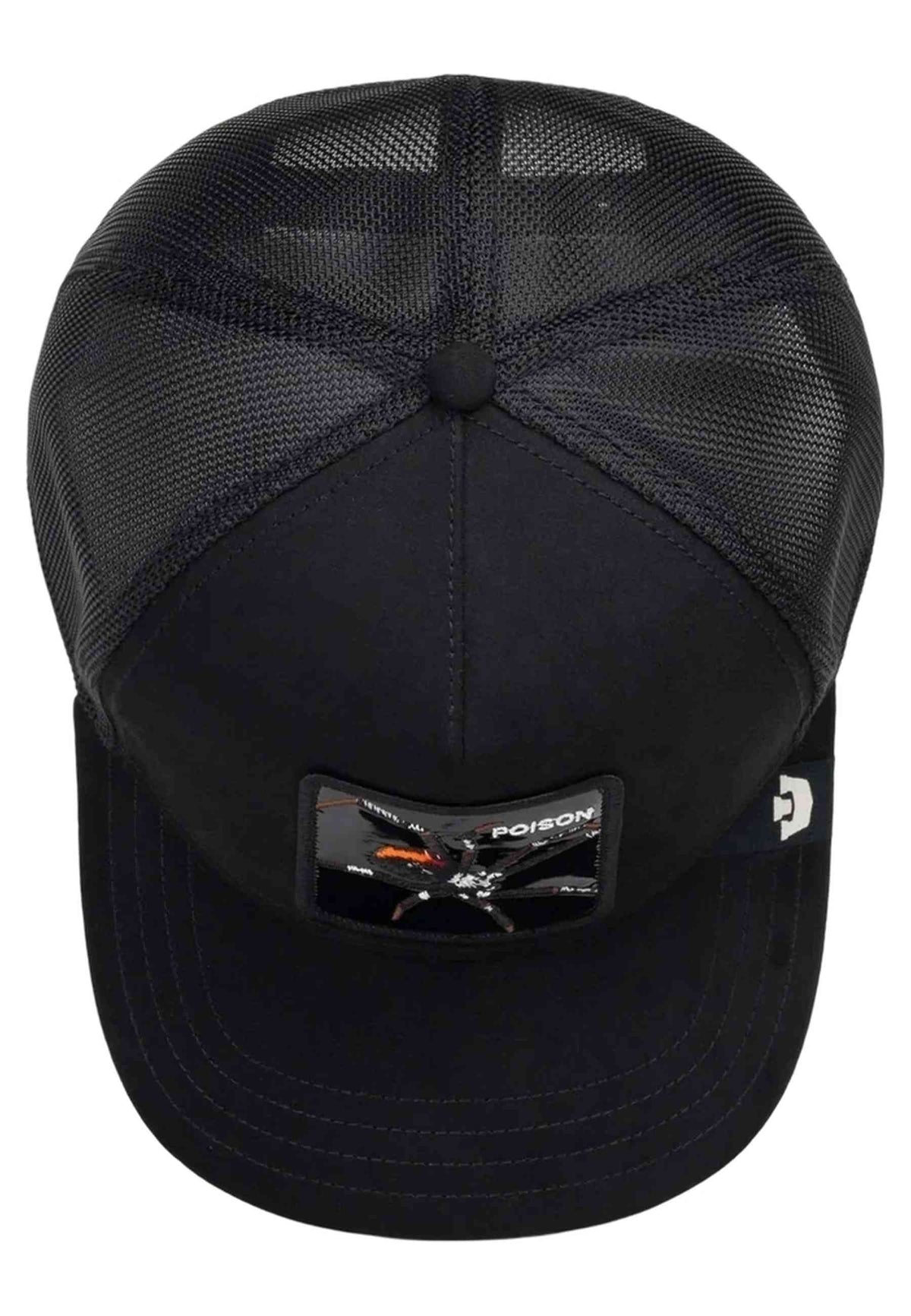 GORRA GOORIN BROS NEGRA ARAÑA SUEDE BLACK OUT SPIDER TRUCKER CAP