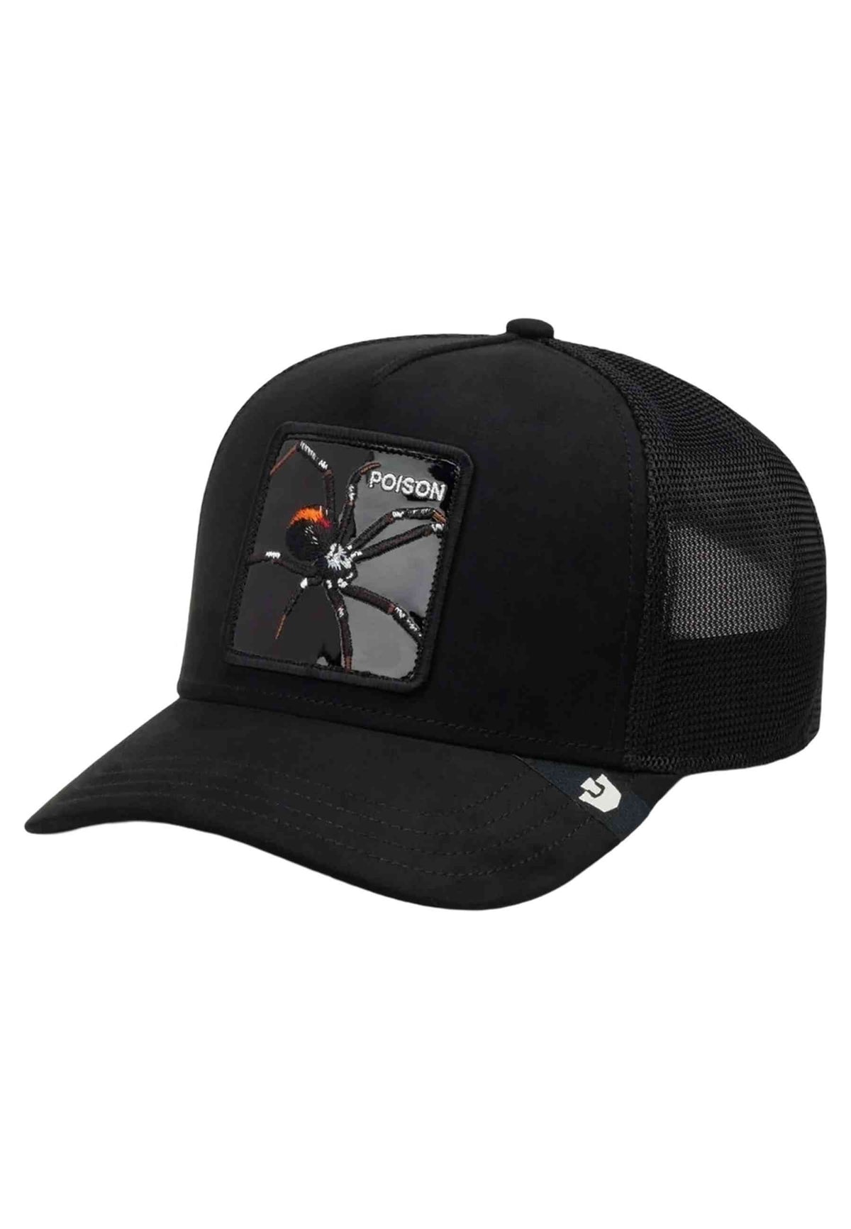 GORRA GOORIN BROS NEGRA ARAÑA SUEDE BLACK OUT SPIDER TRUCKER CAP