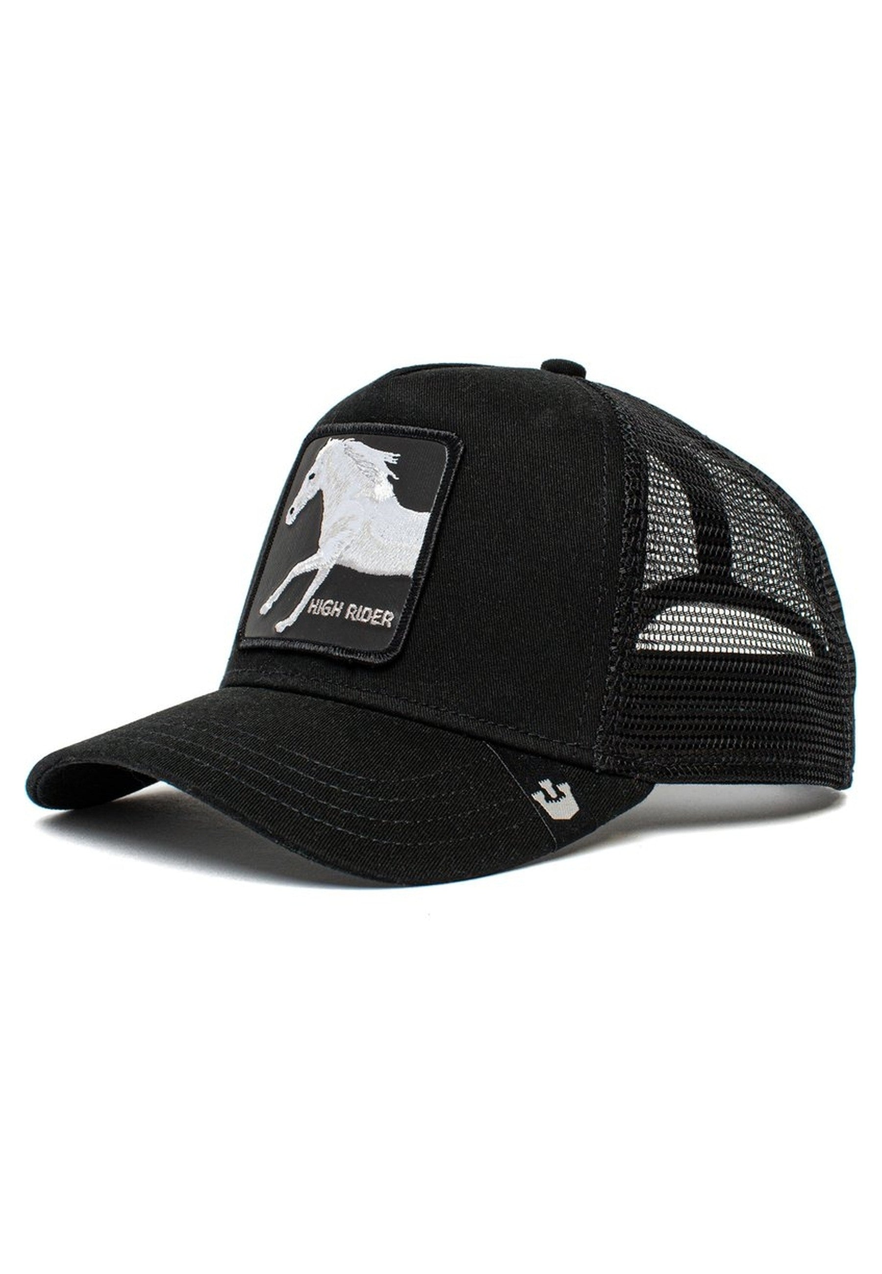 GORRA GOORIN BROS NEGRA CABALLO BLANCO HIGH RIDER