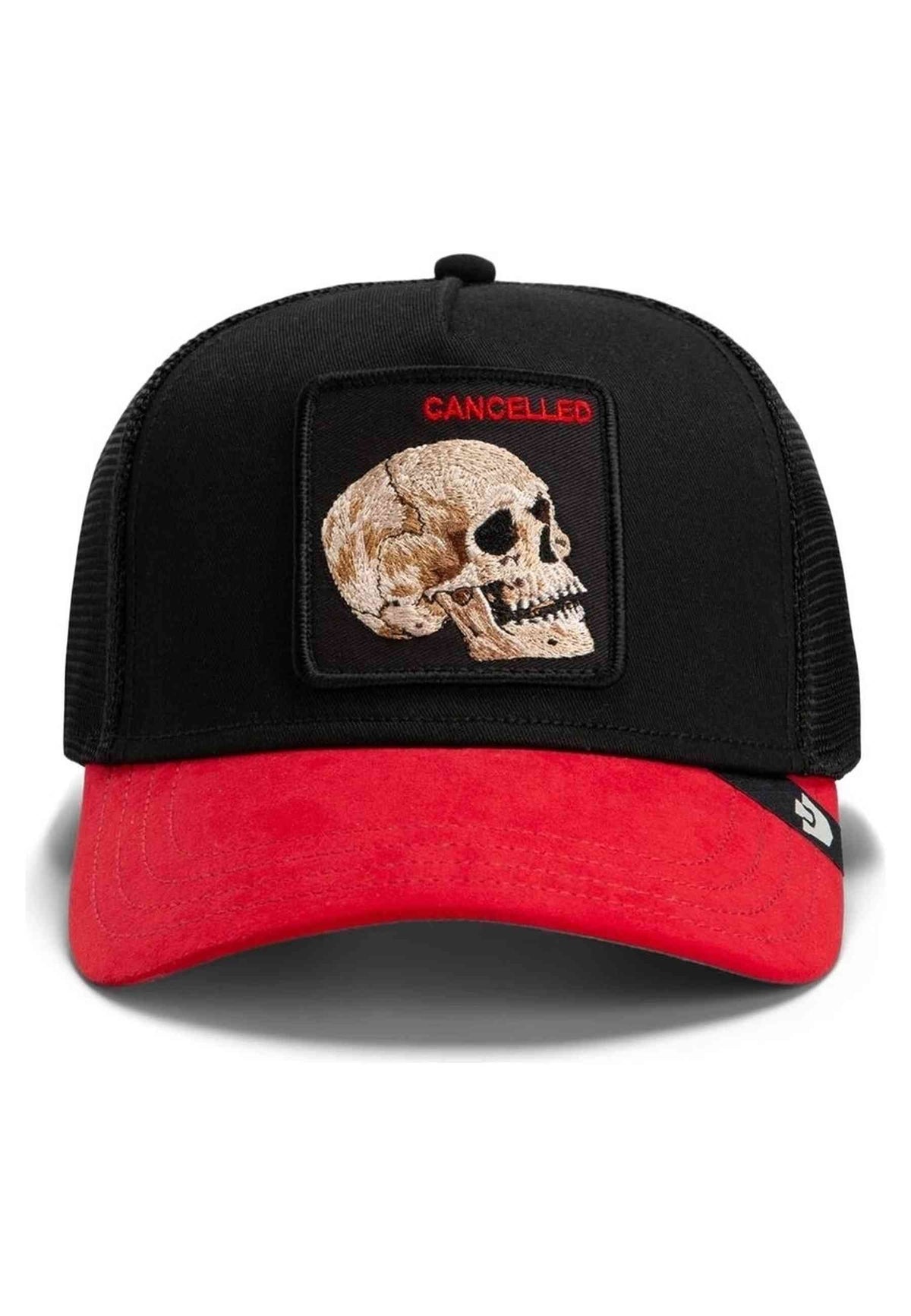 GORRA GOORIN BROS NEGRA CALAVERA CANCELLED SUEDE SKULL TRUCKER CAP