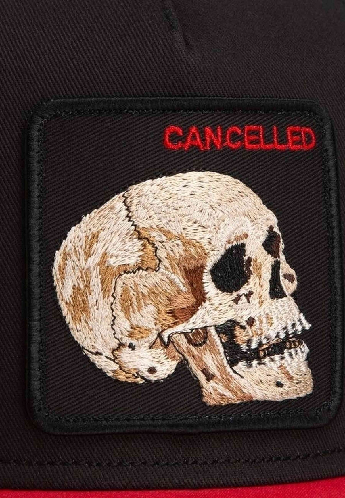 GORRA GOORIN BROS NEGRA CALAVERA CANCELLED SUEDE SKULL TRUCKER CAP