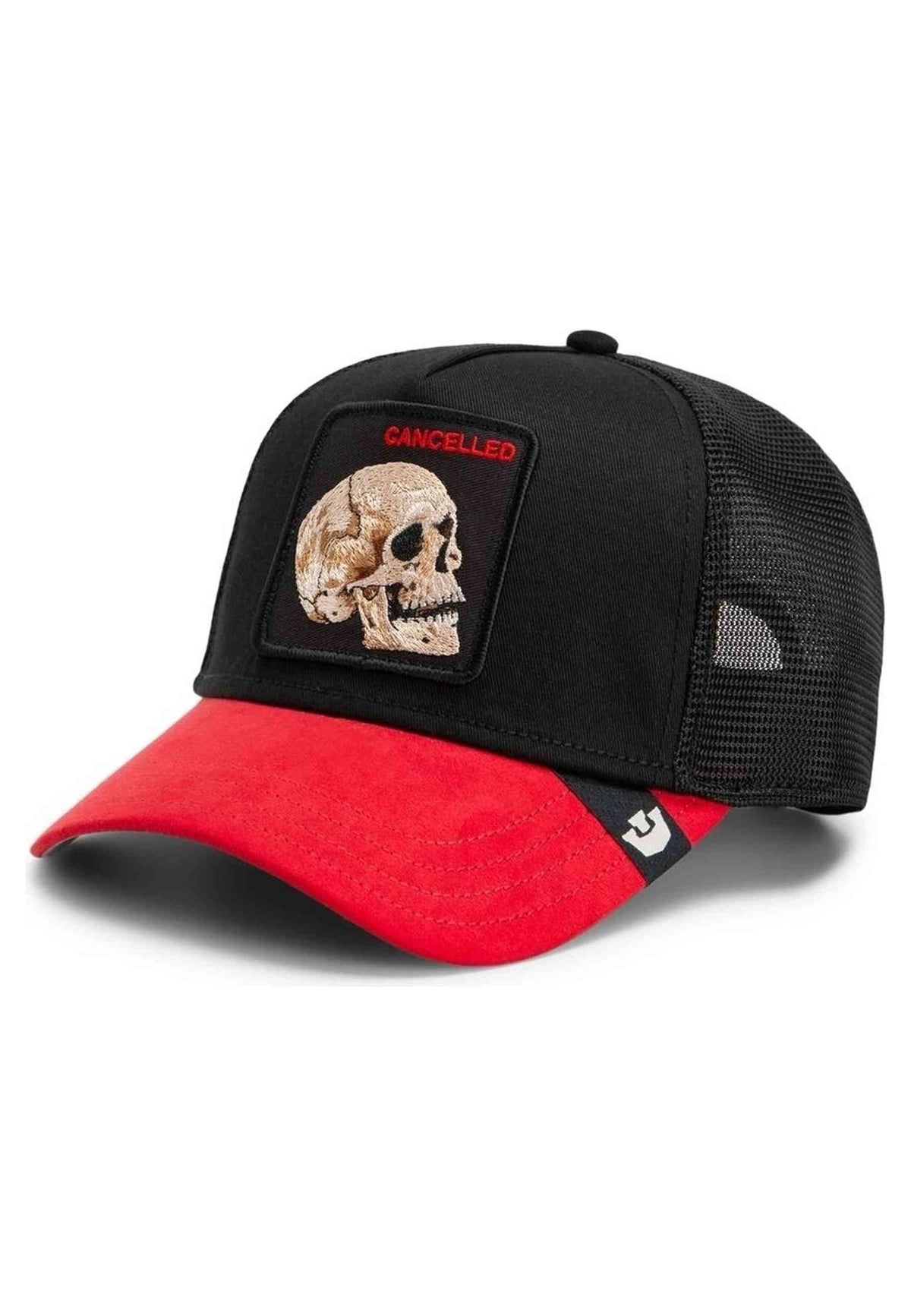 GORRA GOORIN BROS NEGRA CALAVERA CANCELLED SUEDE SKULL TRUCKER CAP