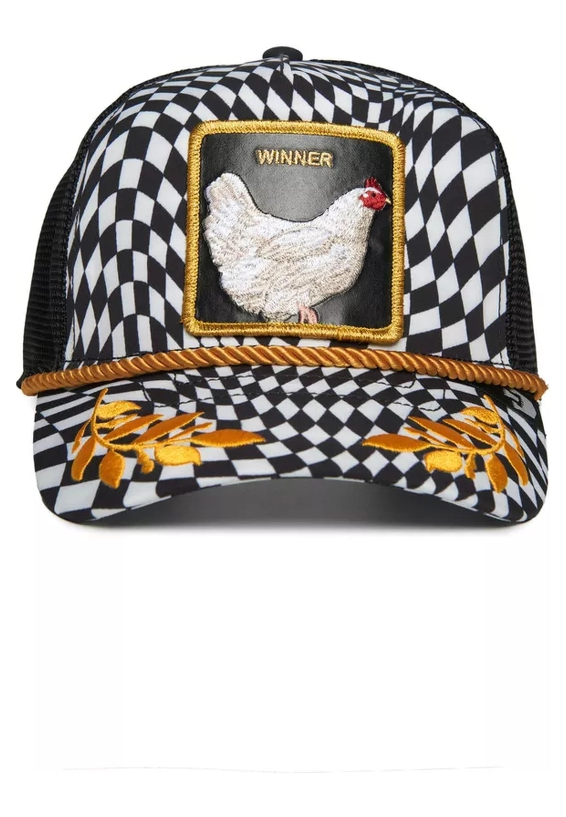 GORRA GOORIN BROS NEGRA GALLINA CHECKERED WWCD TRUCKER CAP