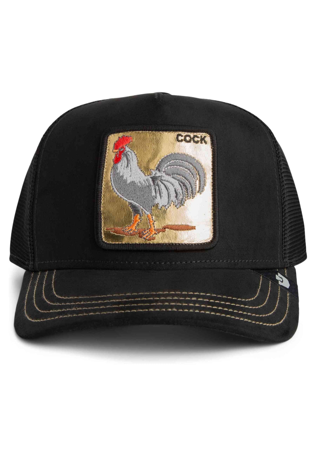 GORRA GOORIN BROS NEGRA GALLO GOLDEN COCK TRUCKER CAP