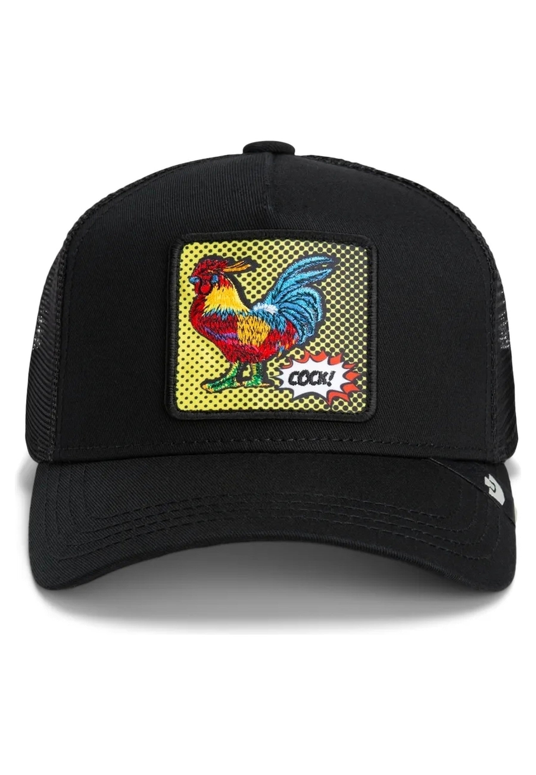 GORRA GOORIN BROS NEGRA GALLO POP ART ROOSTER TRUCKER CAP