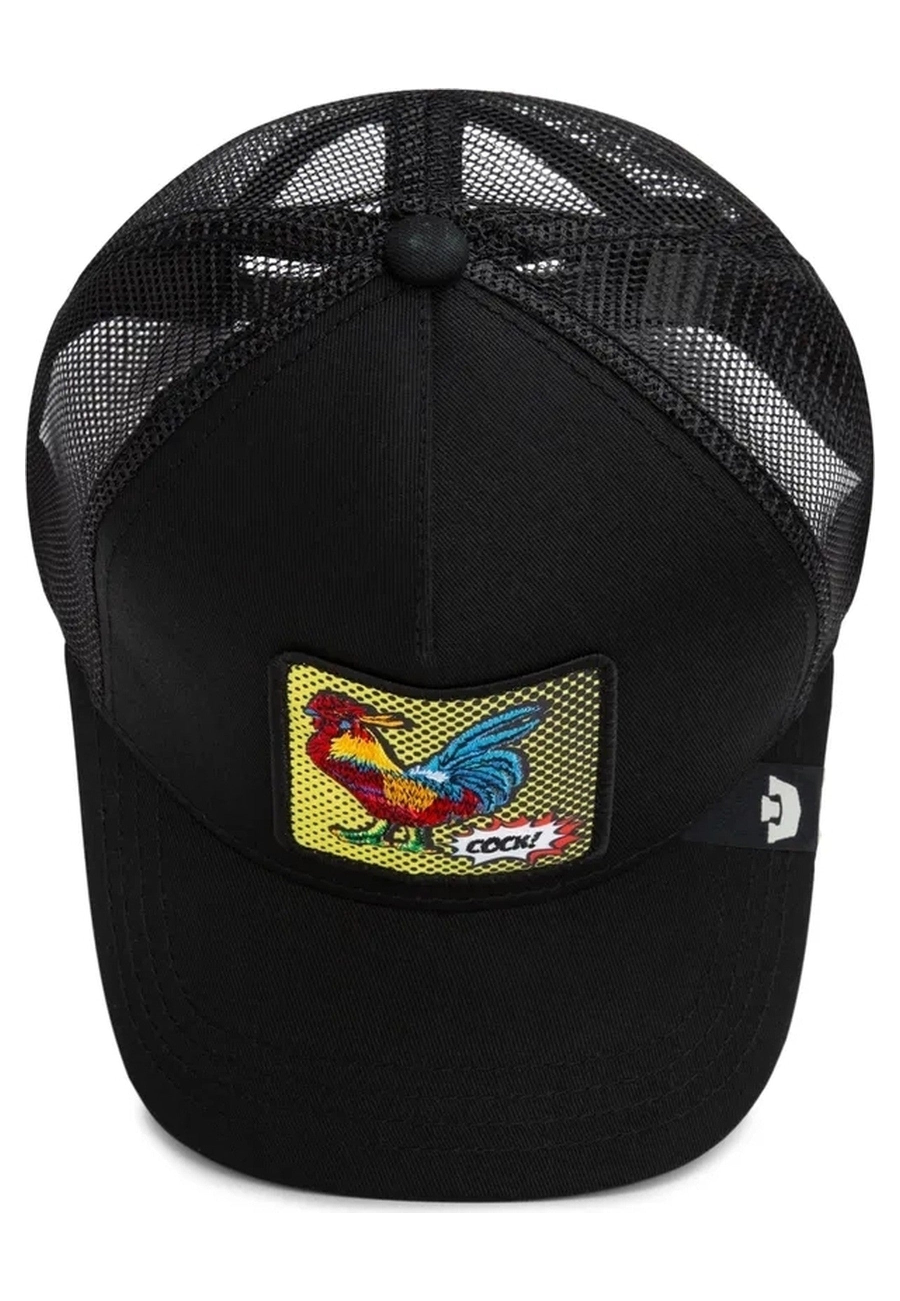 GORRA GOORIN BROS NEGRA GALLO POP ART ROOSTER TRUCKER CAP