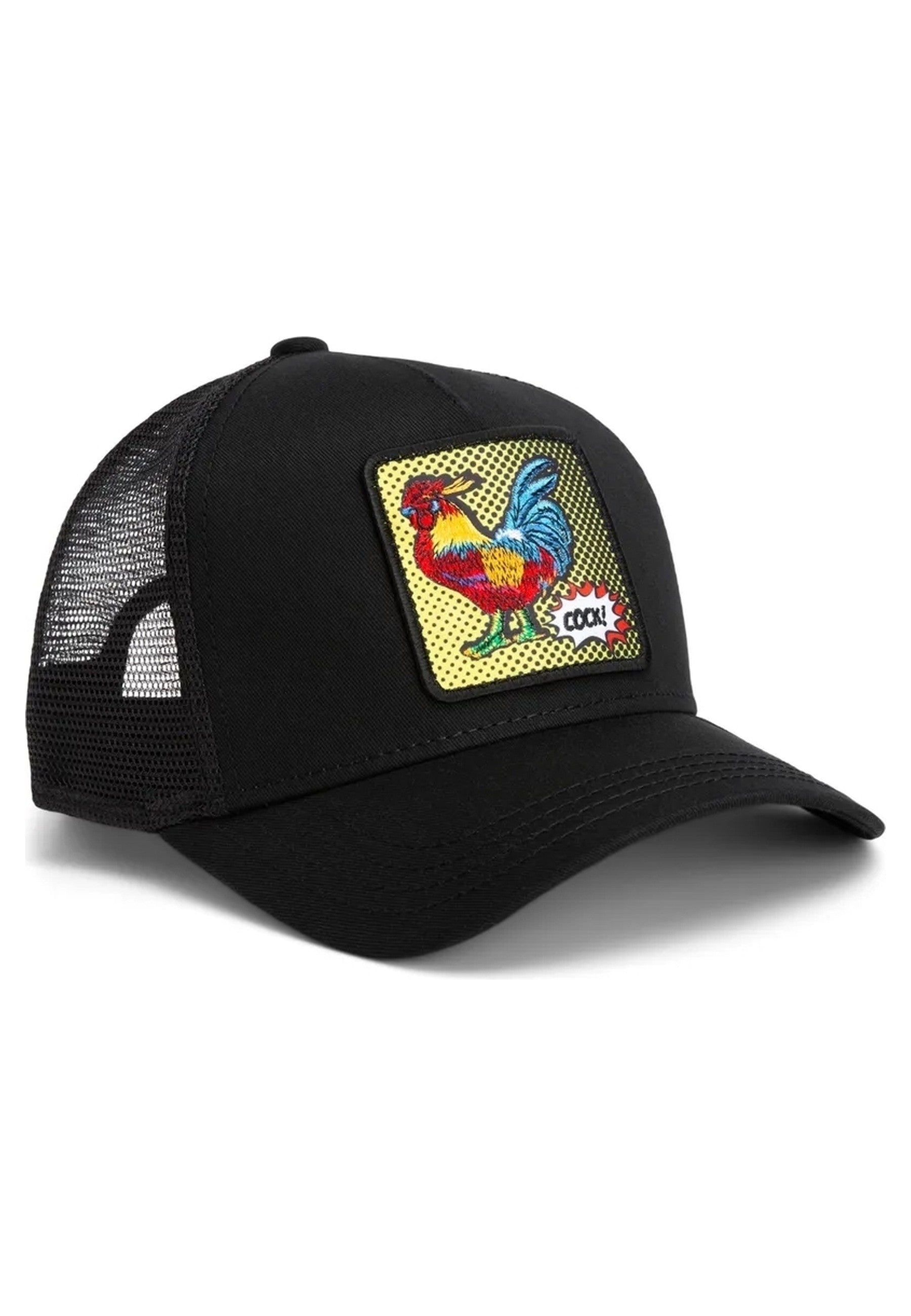 GORRA GOORIN BROS NEGRA GALLO POP ART ROOSTER TRUCKER CAP