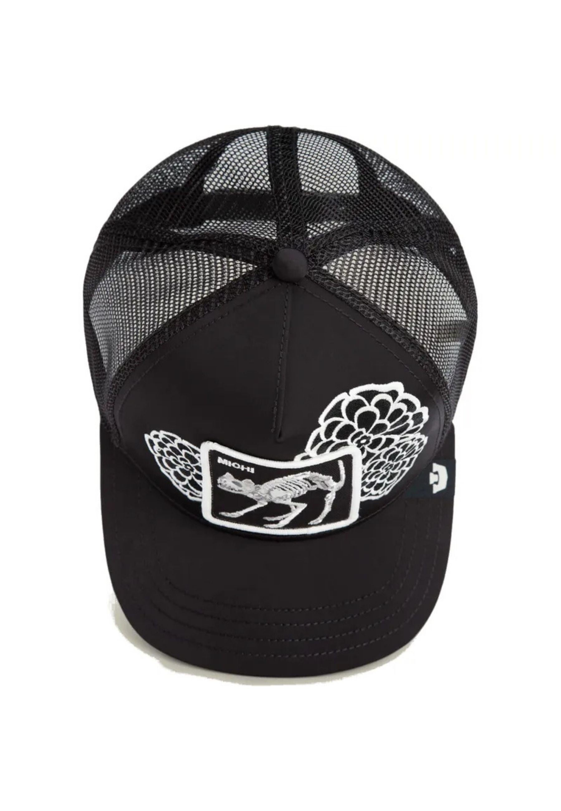 GORRA GOORIN BROS NEGRA GATO ESQUELETO DIA DE MICHI TRUCKER CAP