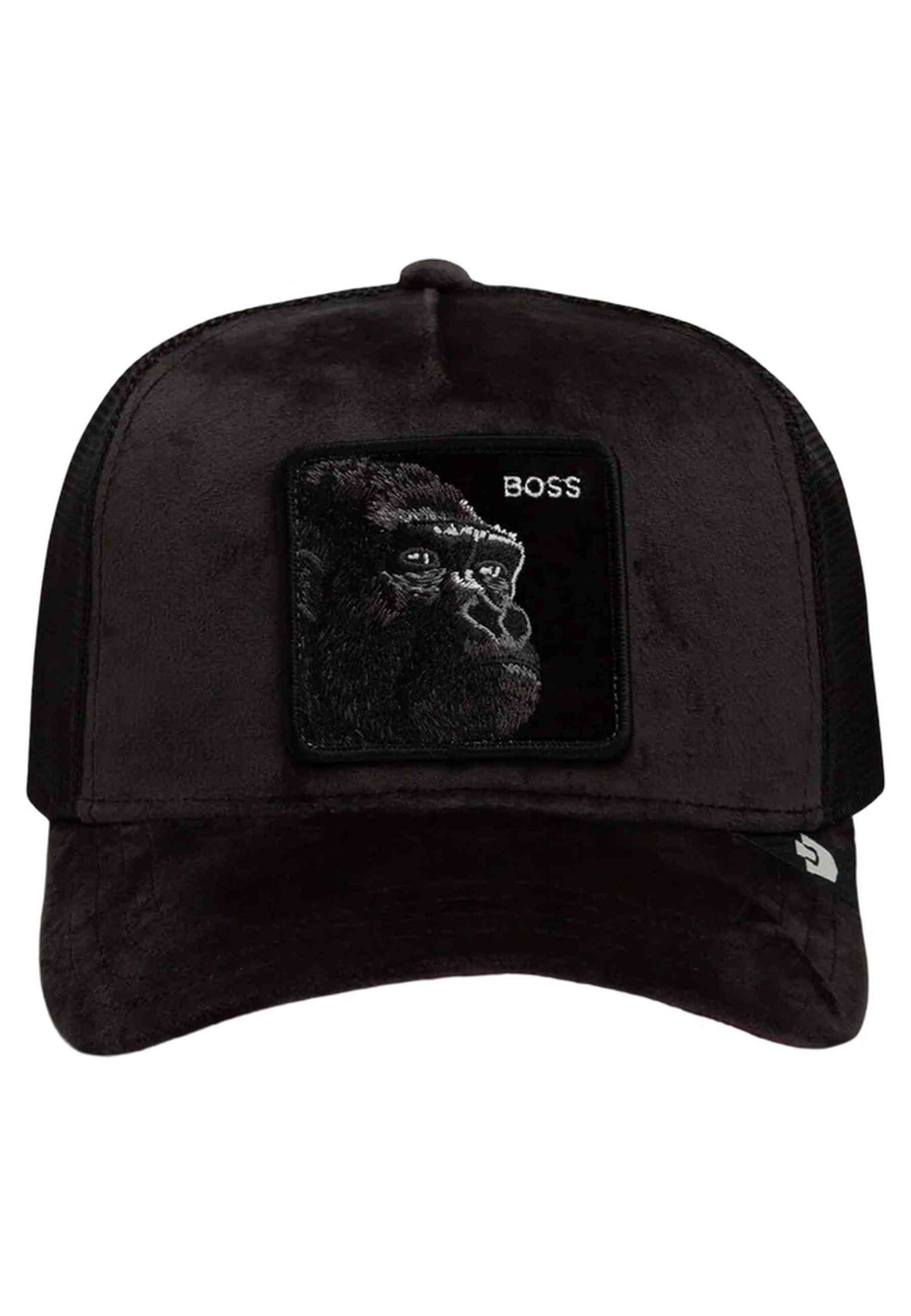 GORRA GOORIN BROS NEGRA GORILA VELOUR BOSS TRUCKER CAP
