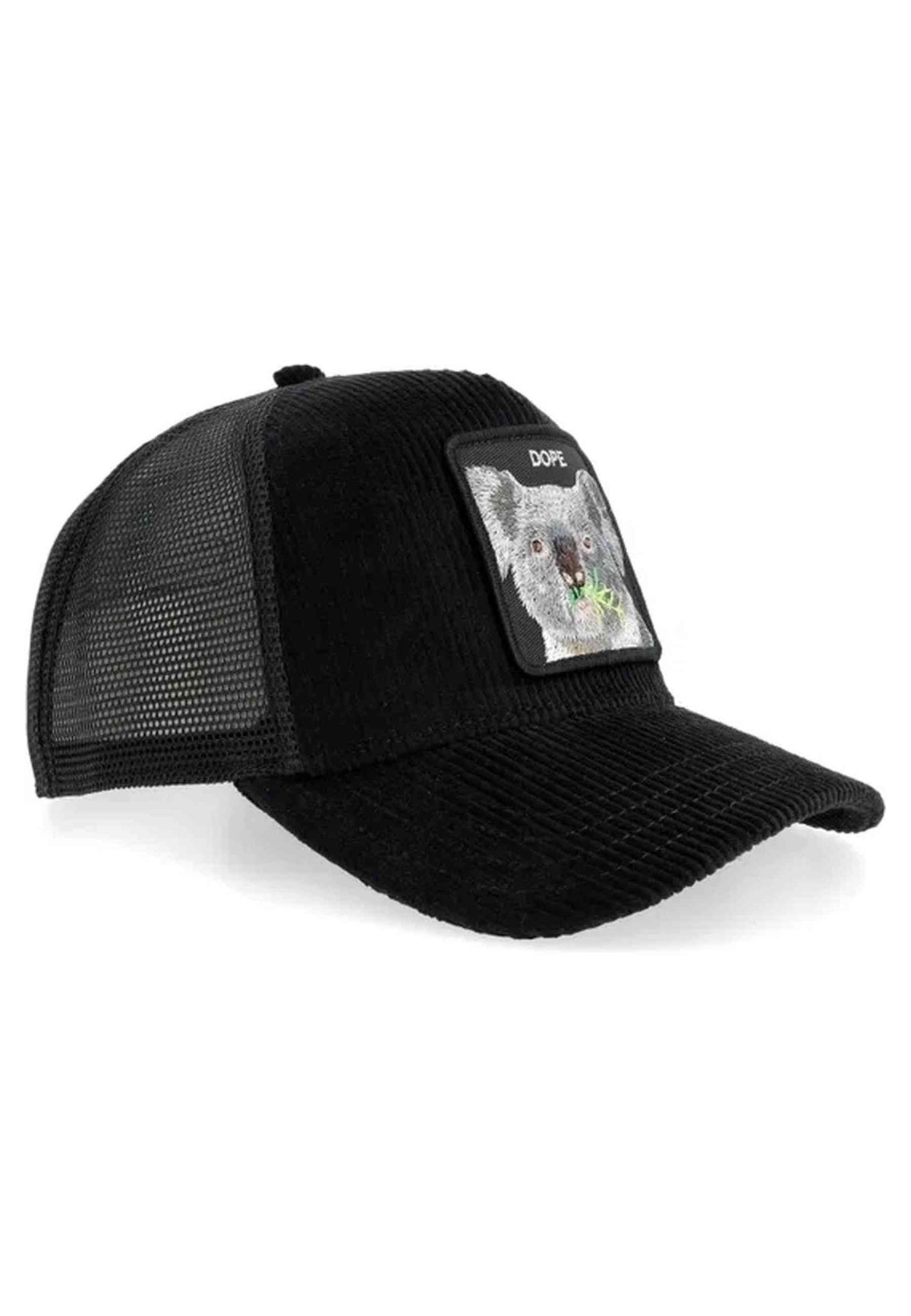 GORRA GOORIN BROS NEGRA PANA KOALA CORDUROY DOPE TRUCKER CAP