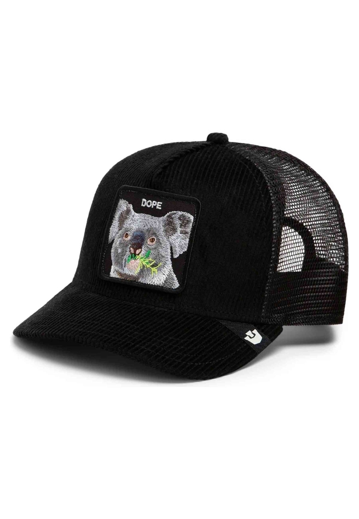 GORRA GOORIN BROS NEGRA PANA KOALA CORDUROY DOPE TRUCKER CAP
